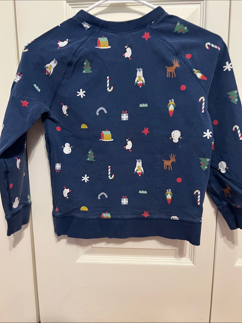 Hanna Andersson Kids Holiday Print Crewneck Sweatshirt - Navy